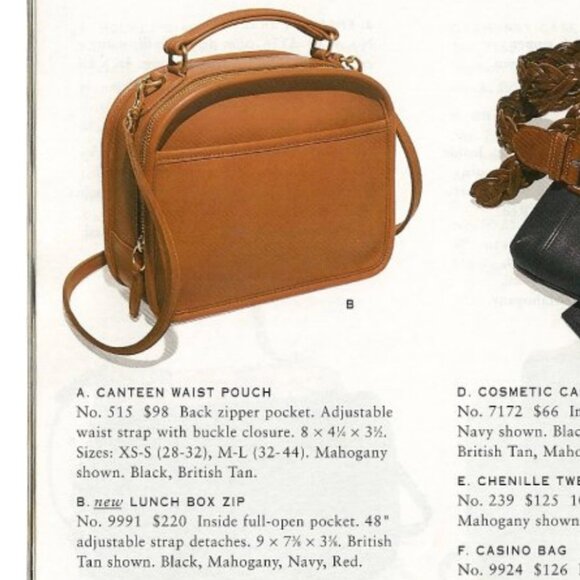 Vintage Coach Lunch Box Zip No. 9991 - British Tan Leather - Picture 12 of 12